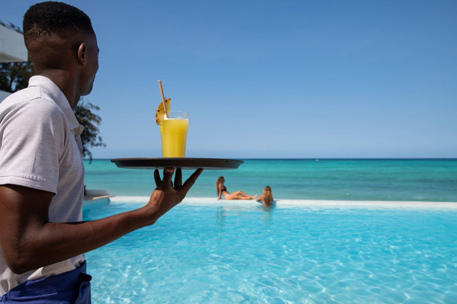 Zanzibar beach with turquoise waters